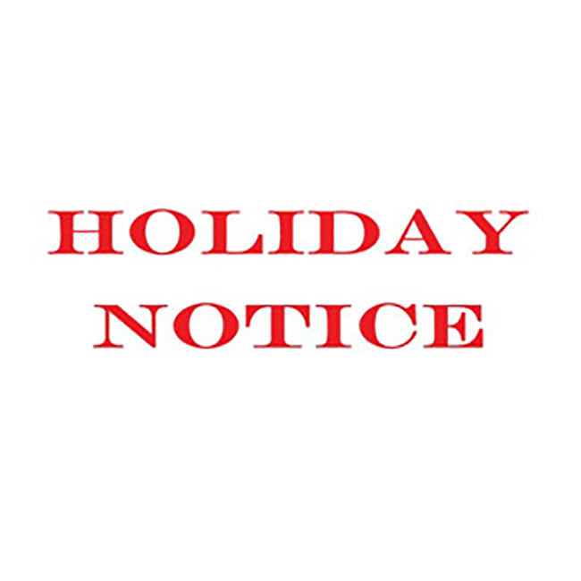Holiday Notice for Chinese Spring Festival!