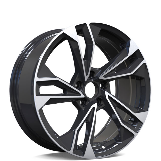 Black machine face alloy forged wheel