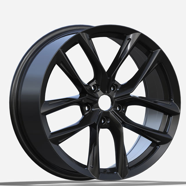 Black forged wheel for Tesla car