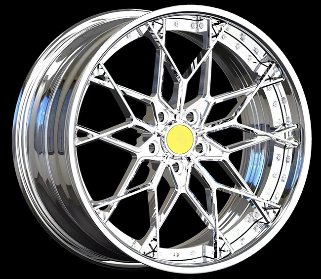 Chrome forged wheel rim