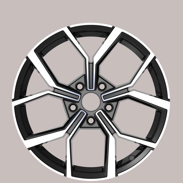 Black rims 19 inch machine face 5x112 t6061 forged