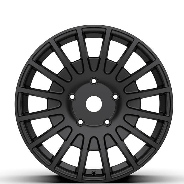 China One piece forged wheel with black machine face