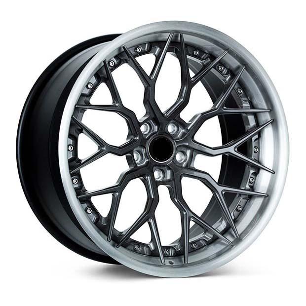 24 inch 5*114.3 mm BLACK brushed deep dish forged wheels
