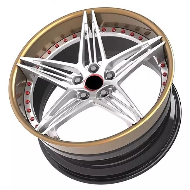 Deep Dish 18 19 20 21 22 inch jwl via racing rim aluminum alloy 3 piece forged wheels