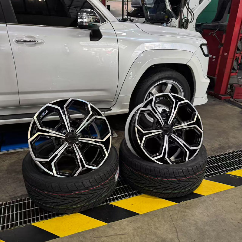 Feedback from our customer- Hyper black machined face forged one wheel for Toyota Land Cruiser