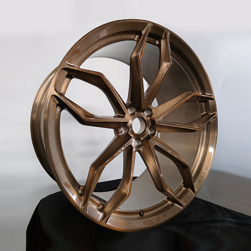 Monoblock brushed wheel Brushed bronze pne piece wheel