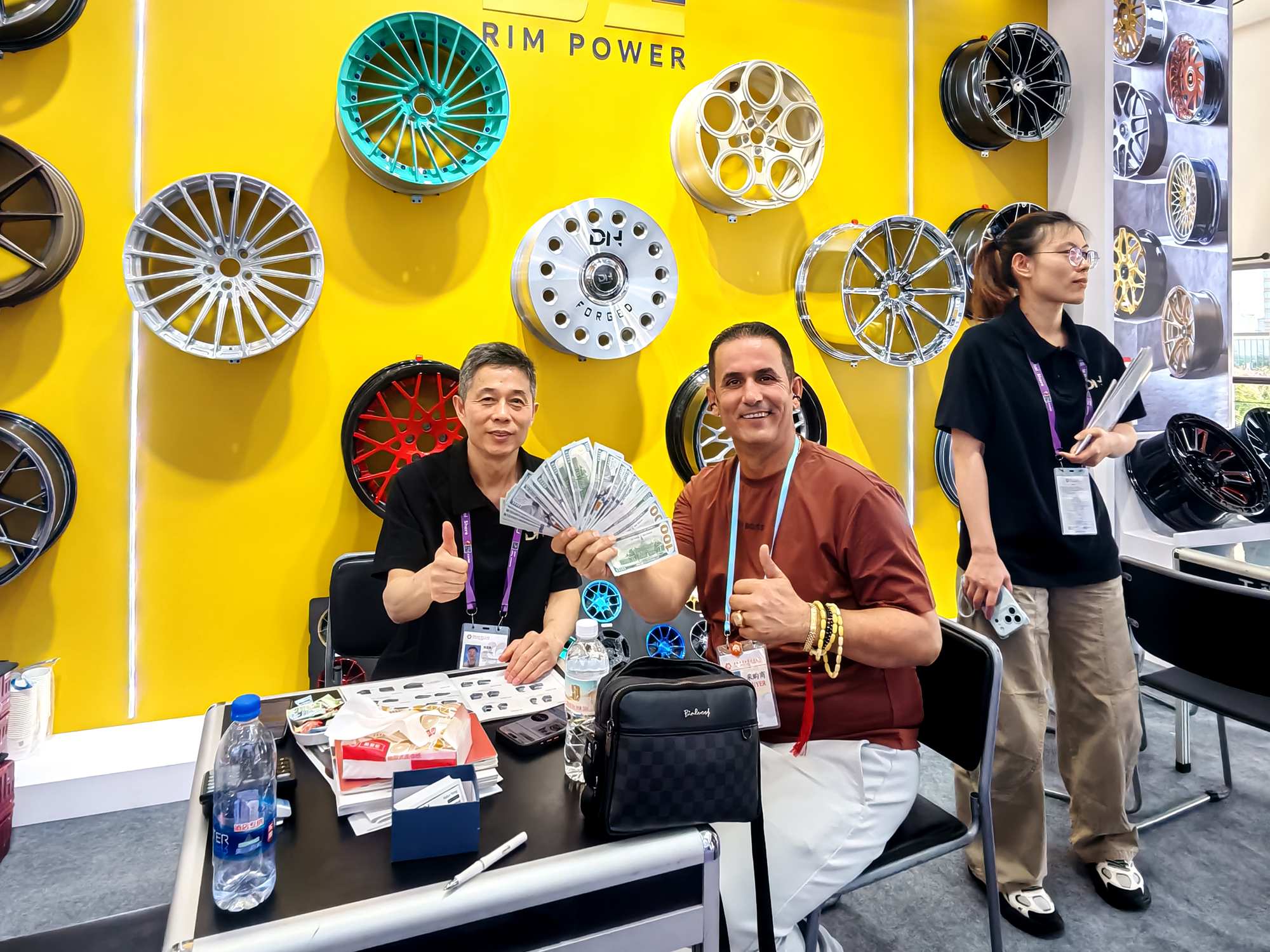 RimPower forged wheel booth and visitors at the 140th Canton Fair 2026 RimPower forged wheel booth and visitors at the 140th Canton Fair 2026