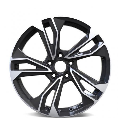 Black machine face forged wheel