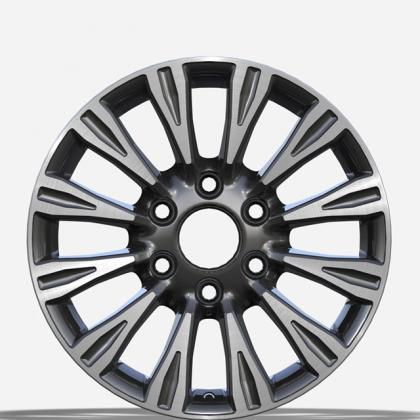 Black machine one-piece alloy forged wheel