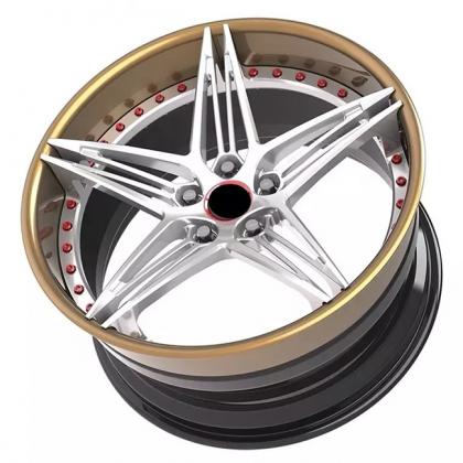 three- piece alloy forged wheel rim